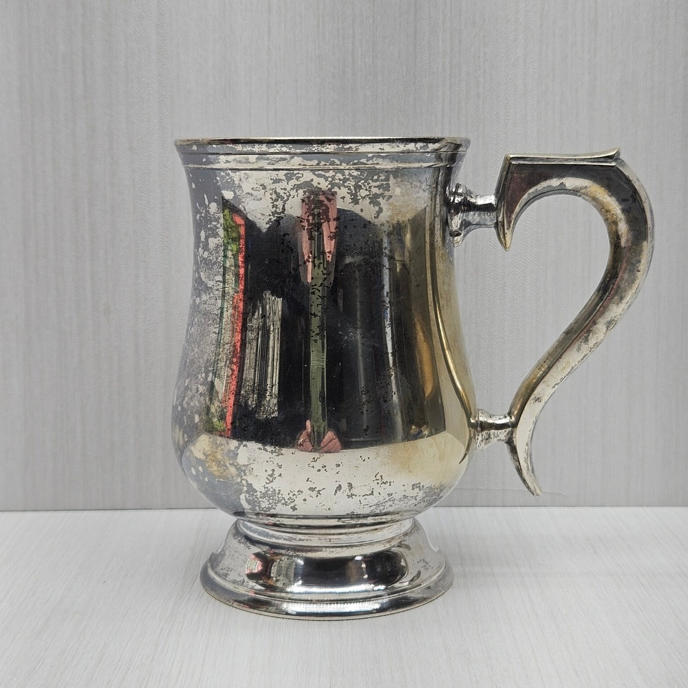 Vintage Silver Plate John Bishop  Chattery‎ Tankard Mug  EPNS